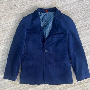 Isaac Mizrahi Boys Blue Velvet Blazer, Size 7
